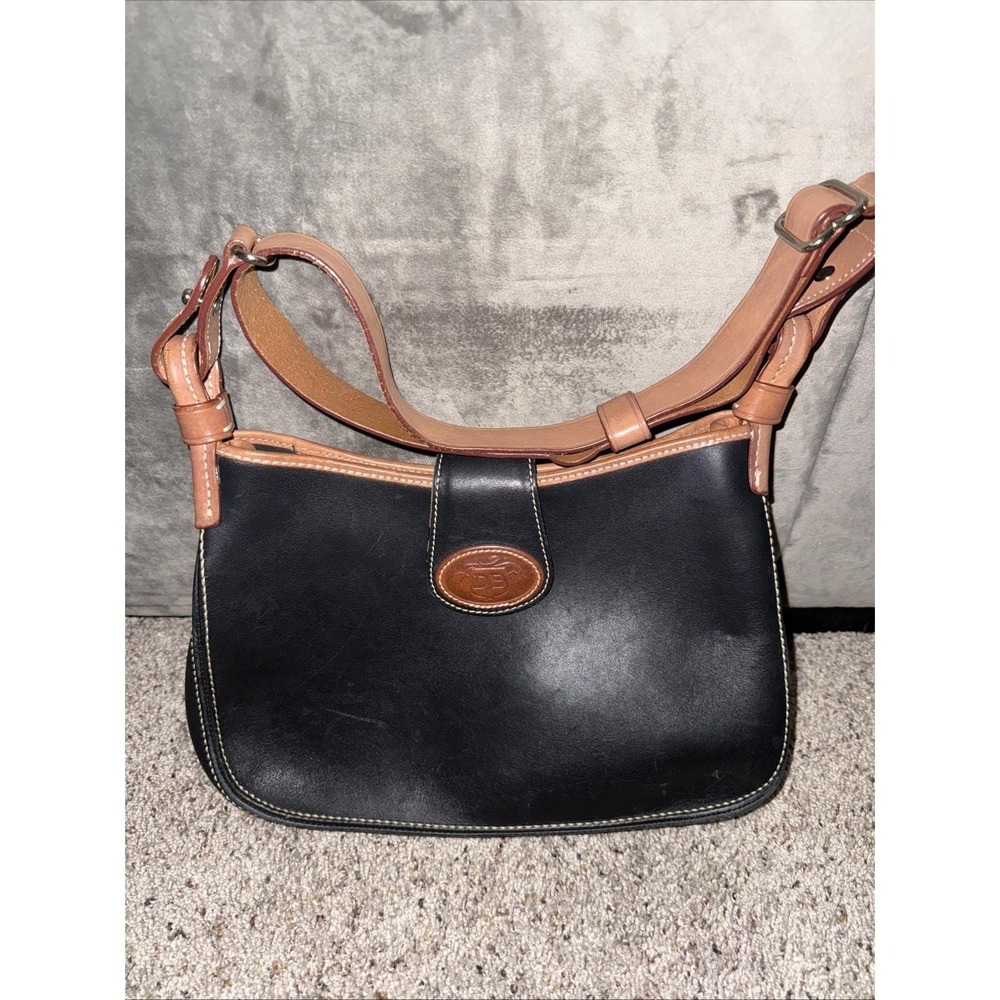Vintage Dooney & Bourke All-Weather Leather Bag‎ Shoulder Handbag Crescent Hobo